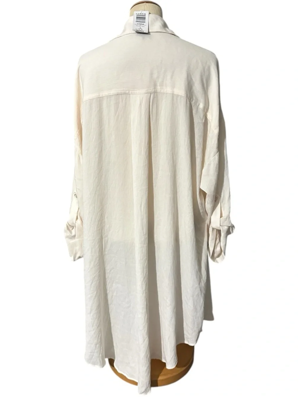 Torrid Gauze Open Front Shirt Kimono NWT Dew Size 1X - Picture 4 of 5